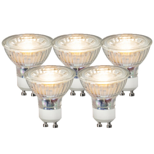 5 db GU10 LED izzó készlet COB 3.5W 330lm 3000K