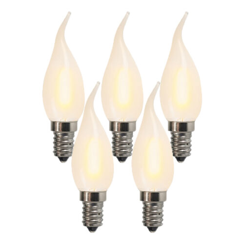 5 db E14-es LED matt gyertyalámpa BXS35 1W 100 lumen 2200K