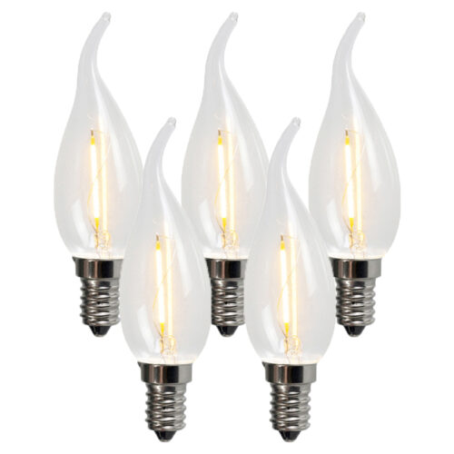 5 db E14 LED izzószál gyertyalámpa BXS35 1W 100LM 2200K készlet