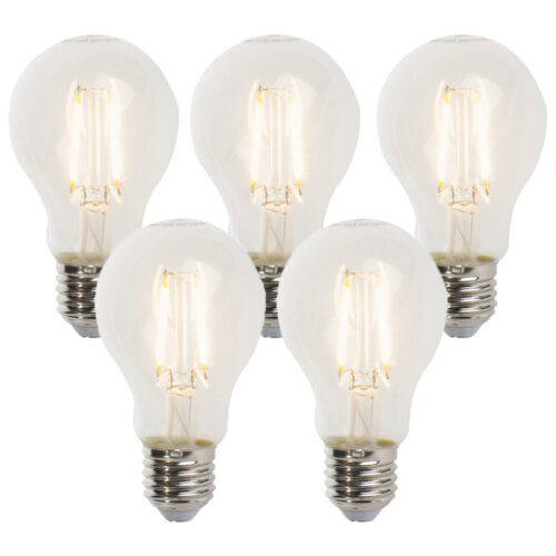 5 db E27-es szabályozható LED izzó készlet A60 5W 470lm 2700K