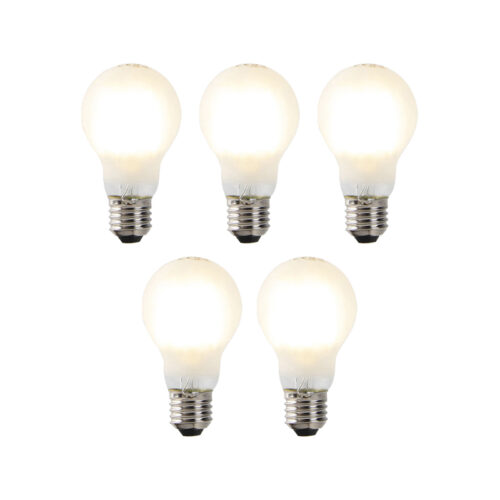 5 db-os készlet E27 szabályozható LED izzó A60 matt 7W 806lm 2700K