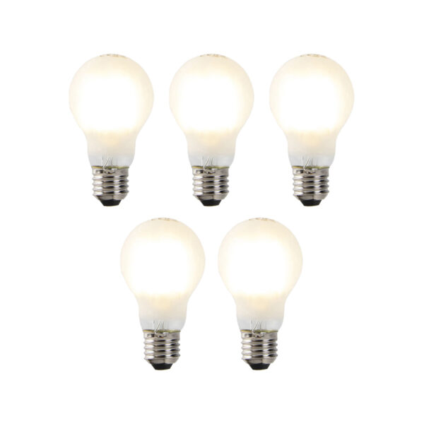 5 db-os készlet E27 szabályozható LED izzó A60 matt 7W 806lm 2700K