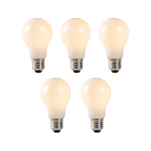 5 db-os készlet E27 LED izzók opál üveggel 1W 80lm 2200K