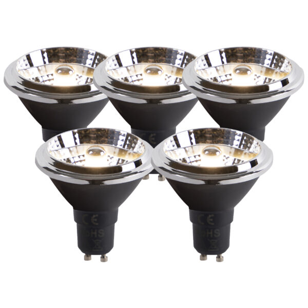 5 db-os készlet GU10 LED izzó AR70 6W 380lm 3000K