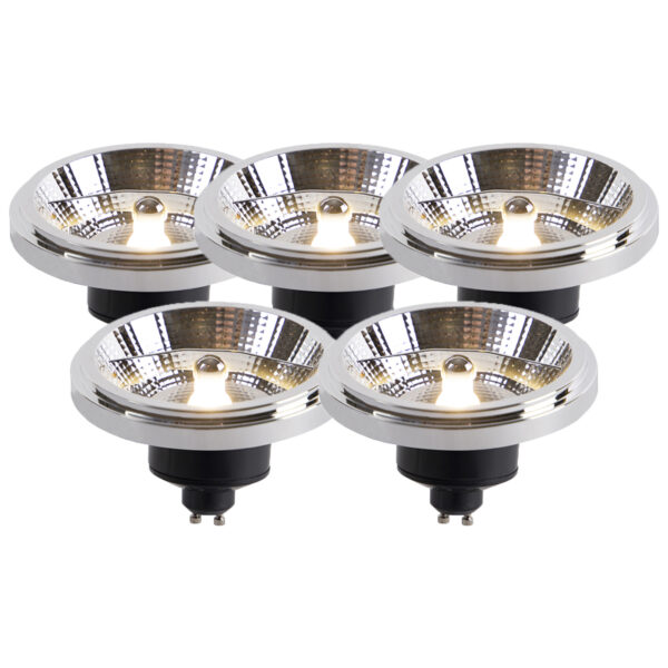 5 db-os készlet GU10 LED izzó AR111 11W 820lm 3000K