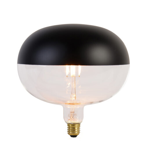 E27 szabályozható LED izzó tükör fekete 6W 360lm 1800K