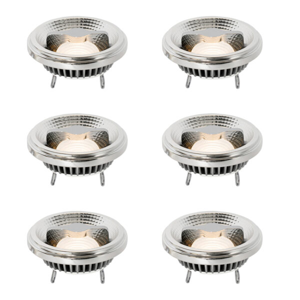 6 darabos G53 dimmelhető LED izzó készlet 111mm 12W 600 lm 2700K