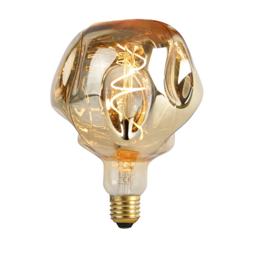 E27 szabályozható LED izzó G125 Tükör Arany 4W 75lm 1800K