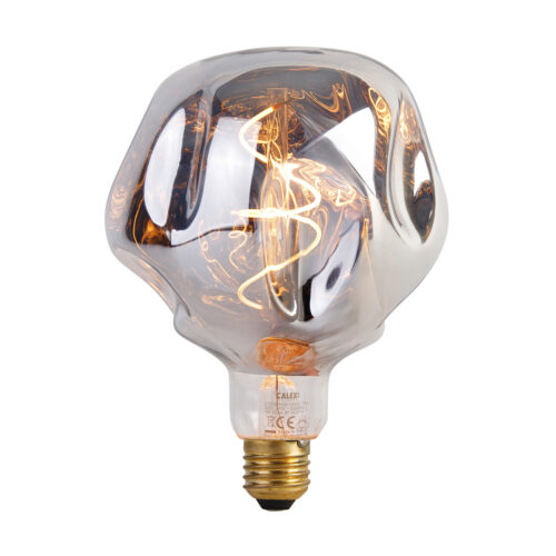E27 szabályozható LED izzó G125 ezüst 4W 75lm 1800K