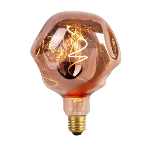 E27 szabályozható LED izzó G125 rózsaszín 4W 70lm 1800K
