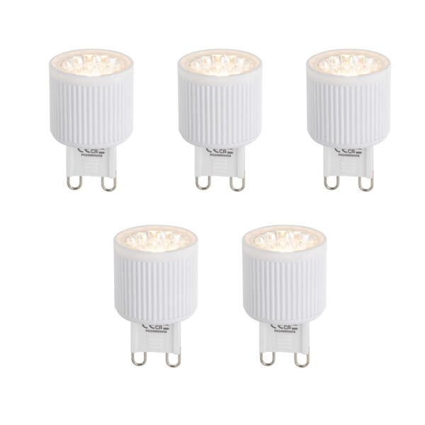 5 db G9 24 mm-es LED izzó szett 3W 300lm 2700K