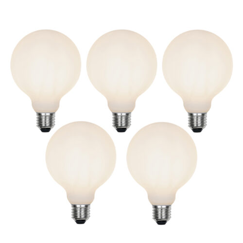 5 db E27 3 fokozatban szabályozható LED lámpa G95 mattüveg 5W 550 lm 2700K