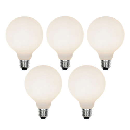 5 db E27 3 fokozatú dimmelhető LED izzó G95 Matt 5W 550lm 3000K szett