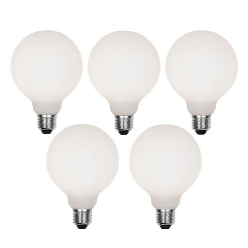 5 db E27-es dimmelhető LED izzó G95 matt 4W 430lm 2200-4000K szett