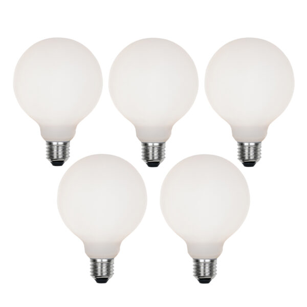 5 db E27-es dimmelhető LED izzó G95 matt 4W 430lm 2200-4000K szett