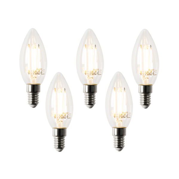 5 darabos Smart E14 LED izzó készlet B35 4.5W 470 lm 2700K
