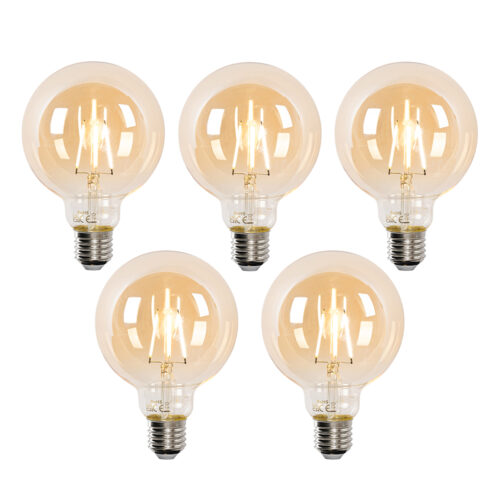 5 db-os készlet okos E27 LED izzó G95 arany 4