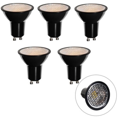 5 darabos GU10 dimmelhető LED izzókészlet 50 mm méhsejt mintával 6W 400 lm 3000K