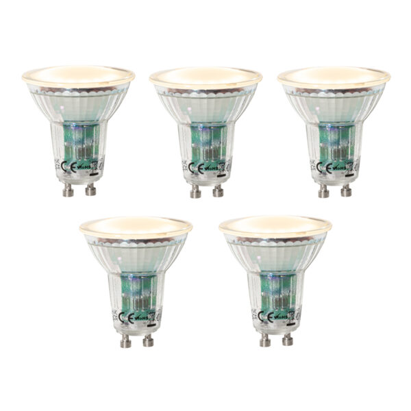5 darabos GU10 dimmelhető LED izzók szett alkonyatérzékelővel 3W 200 lm 2200K