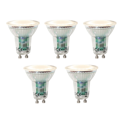 5 darabos GU10 LED lámpa szett alkonyatérzékelővel 3W 200 lm 2700K