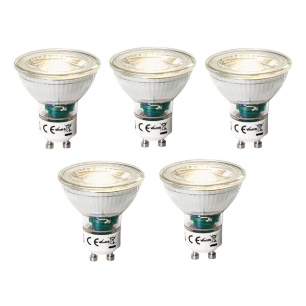 5 darabos GU10 3 lépésben dimmelhető LED izzókészlet 7W 600 lm 3000K