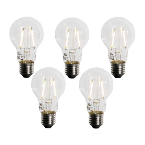 5 darabos E27 LED izzókészlet A60 alkonyatérzékelővel 2
