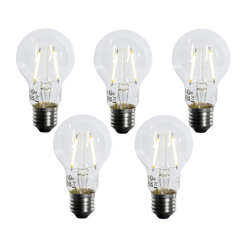 5 darabos E27 LED izzókészlet A60 alkonyatérzékelővel 2