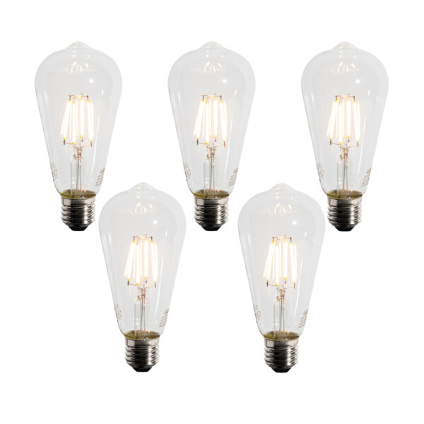 5 darabos E27 LED A60 izzókészlet alkonyatérzékelővel 4W 400 lm 2200K