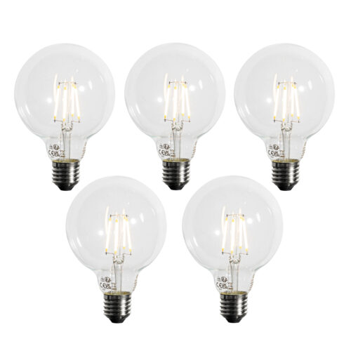 5 db E27 3-lépcsős dimmelhető LED izzó G95 4W 450lm 3000K