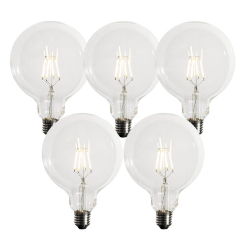 5 darab E27 dimmelhető LED izzó készlet G125 5W 450 lm 3000K