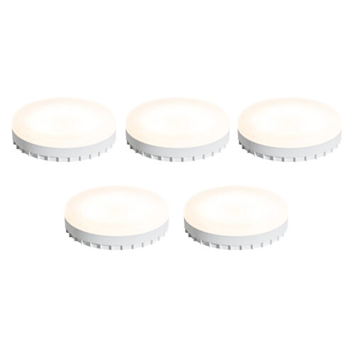 5 darabos GX53 3 lépésben dimmelhető LED izzó készlet 9W 900 lm 3000K