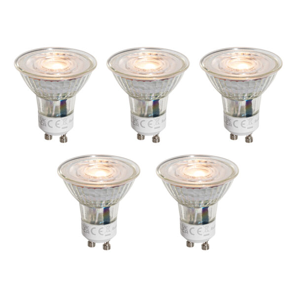 5 darabos GU10 50 mm-es LED izzókészlet