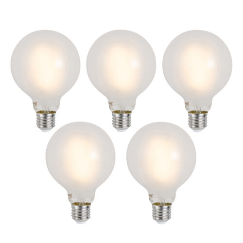 5 db Okos E27 Dimmelhető LED Izzó G95 Matt 7W 806lm 2700-6500K