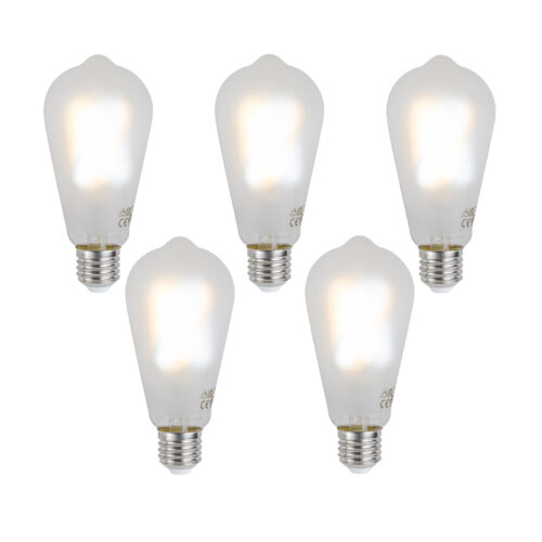 5 db Okos E27 Dimmelhető LED Izzó ST64 Matt 7W 806 lm 2700-6500K