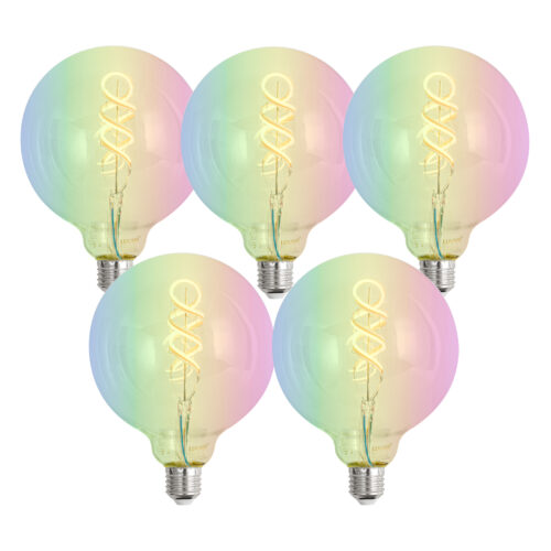 5 db Okos E27 Dimmelhető LED Izzó G125 RGBW 4W 250lm 2700K