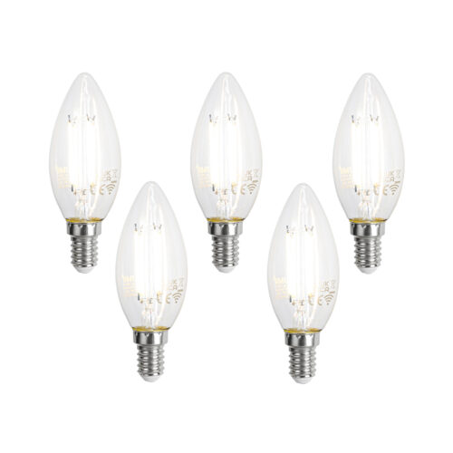 5 darabos Smart E14 LED izzókészlet C35 átlátszó 4