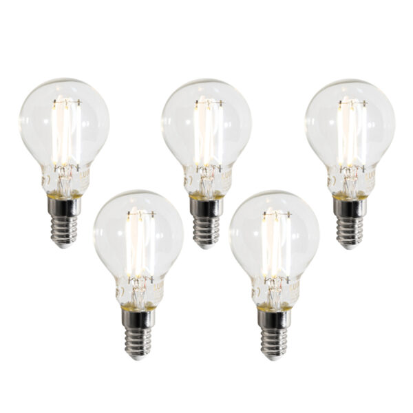 5 darabos Smart E14 LED izzó készlet P45 átlátszó 4.2W 470 lm 2700-6500K