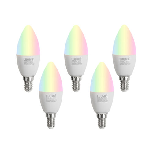 5 darabos Smart E14 LED izzókészlet C37 Opál RGBW 4