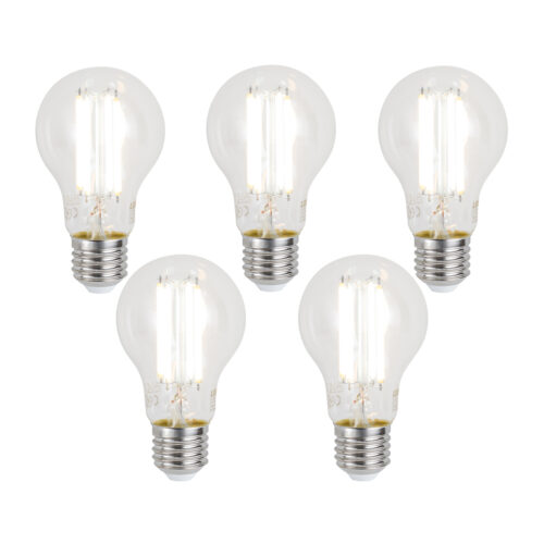 5 db Okos E27 Dimmelhető LED Izzó A60 Átlátszó 7W 806lm 2700-6500K
