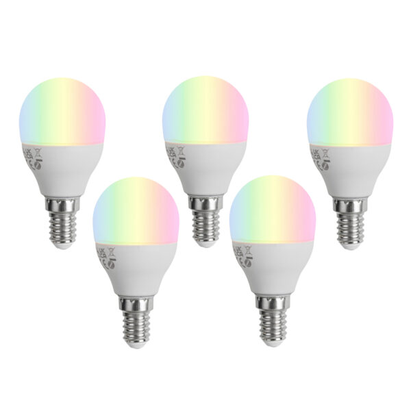 5 darabos E14 dimmelhető LED izzókészlet G45 Opál 4