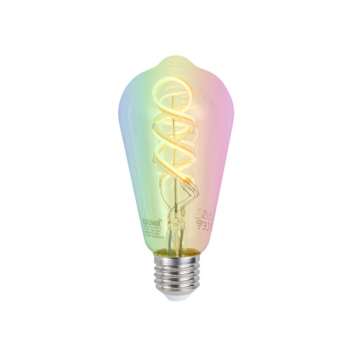 Okos E27 Dimmelhető LED Izzó ST64 Átlátszó RGBW 4W 250lm 2700K