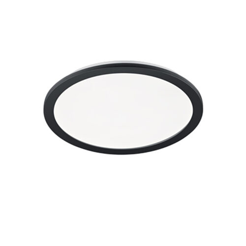 Kerek mennyezeti lámpa fekete 40 cm LED-del