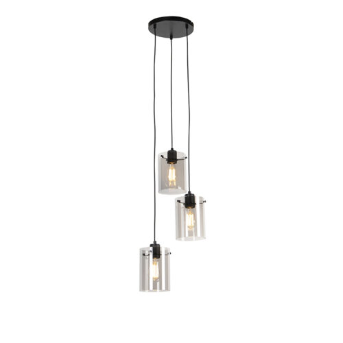 Design lógó lámpa fekete füstüveggel 3-lámpás - Dome