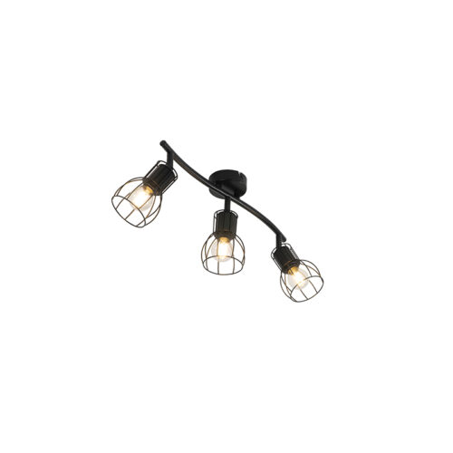 Modern mennyezeti spotlámpa fekete 63 cm 3-lámpás állítható - Botu