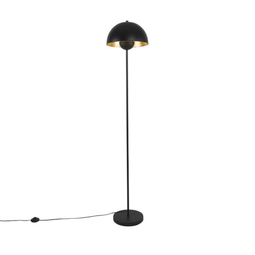 Ipari állólámpa fekete arannyal 160 cm - Magnax