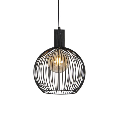 Design kerek lámpa fekete 30 cm - Dos