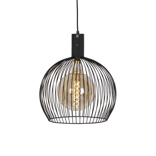 Design kerek lámpa fekete 40 cm - Dos
