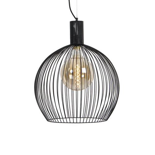 Design kerek függőlámpa fekete 50 cm - Dos