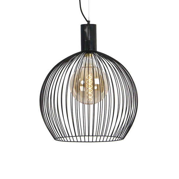 Design kerek függőlámpa fekete 50 cm - Dos