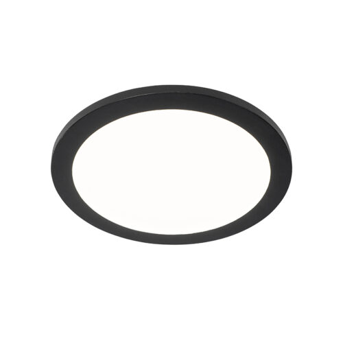 Mennyezeti lámpa fekete 30 cm LED-del